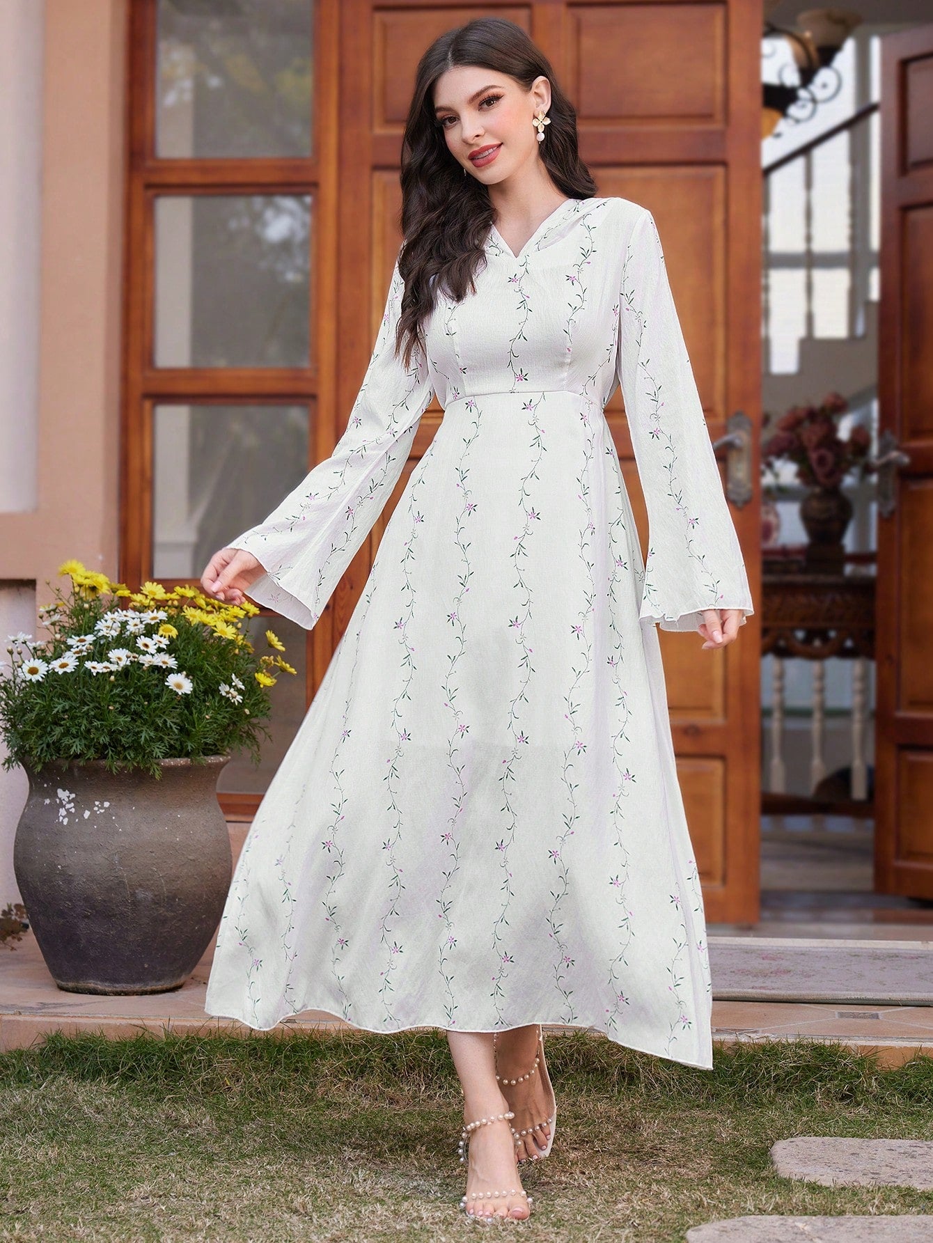 arabic maxi dress Najma Hooded Long Arabic Maxi Dress – FAZAH FASHION